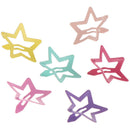 6Pcs Star Shape Metal Children Snap Hair Clips Barrettes Girls Cute Hair ME