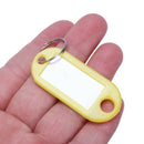 Yellow portable plastic key fob key tag ID labels 10 pieces J7C8