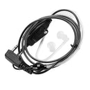 Two Way Radio Earpiece With Mic - Covert Acoustic Tube Transparent Headsets