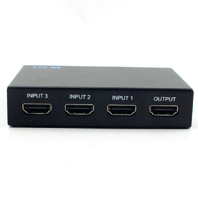 Portable 3x1 HDMI Splitter Switcher 4 Port Hub Box Auto Switch 1 In 3 Out  MIL