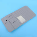 Grey Car Sun Visor Pouch CD Cards Glasses Tickets Holder Pocket Tidy Organizer