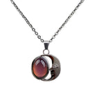 Color Change Jewelry Set, Round Moon Pendant Feeling Emotion Choker Mood Pendant