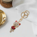 Rhinestone Crystal Keyring Charm Pendant Purse Bag Key Ring Chain Keychain