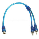 2X Car Home RCA Y Splitter Lead Adapter Cable 1 Male To 2 Female Connector Audio