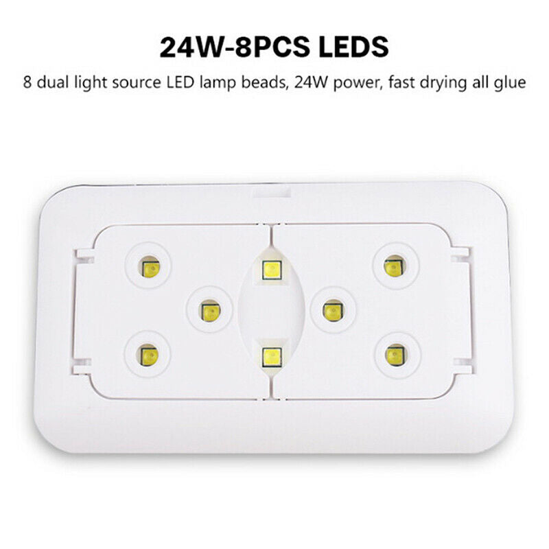 24W Nail Dryer LED UV Lamp Micro USB Gel Varnish Curing Machine For Home UsSEAU