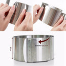 2Pcs/Set Adjustable Round Square Cake Fondant Mould Stainless Steel Cake Mo R7X4