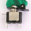 2 Pieces Universal Car 12V 20A Rocker Green+Blue LED Light Toggle 2Pin Switch