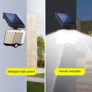 Solar Induction Wall Lamp PIR Motion Sensor Outdoor Street Light (66LED RC) A