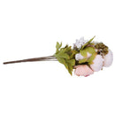 1Bouquet 8 Heads Artificial Peony Silk Flower Leaf Home Wedding Party Decor