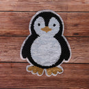 Penguin reversible sequins sew on patch clothes diy applique bag clothing coatsp