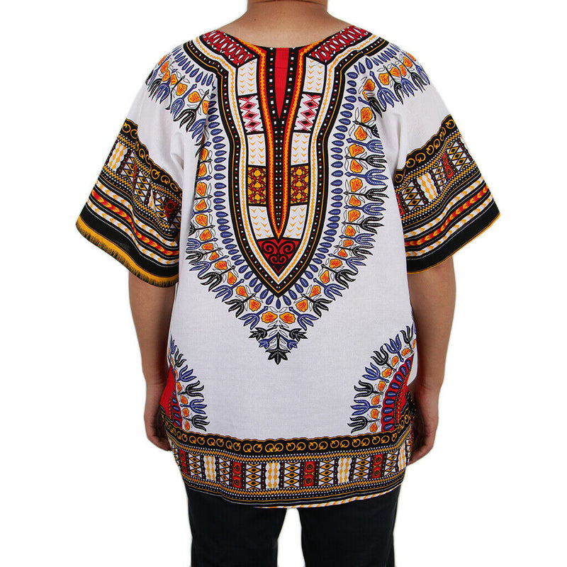 2 Pieces Unisex Short Sleeve Dashiki African Hippie