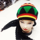 Rasta Hat Reggae Cap Jamaican Beanie Dreadlock Wig Bob Marley Weed Fancy Costume