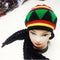 Rasta Hat Reggae Cap Jamaican Beanie Dreadlock Wig Bob Marley Weed Fancy Costume