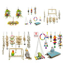 Set Of 18 Birds Parrots Stand Toys Birds Foraging