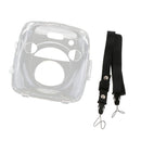 Crystal Hard PVC Cover with Removable Rainbow Shoulder Strap, Clear