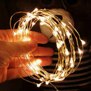 20m LED Waterproof Battery Box Copper Wire String Fairy Light (Warm Light)