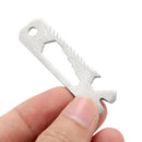 6 in 1 EDC Pocket Survival Tool Camping Screwdriver Bottle Opener Ruler