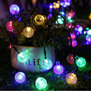 LED Solar Fairy Light Bulb String Outdoor Wedding  Colorful 9.5m 50Bulbs