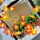Christmas Maple Leaves Garland LED Fairy String Light (Yellow 4m 40 LED) A