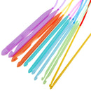 12 Sizes Plastic Flexible Afghan Tunisian Crochet Hooks Weave Needles 120cm