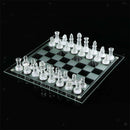 Glass Chessboard Glass Chess Set Hand Crafted for Chess Lovers Toys 20x20cm
