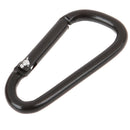 10Pieces Black D Shaped Aluminum Alloy Carabiner Hook Keychain Accessor Gw