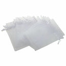 100 Ivory Organza Wedding Favour Bags Jewellery Pouches 9cm x 12cm