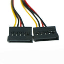 2pcs SATA Power Cable Splitter 4 pin to Serial 15 pin Y Hard Drive Cable 18CM JR