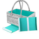 Portable Infant Kids Nappy Felt Baby Diaper Caddy Organizer Foldable Storage Bag