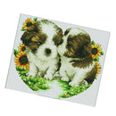 11CT Love Dogs Stamped Cross Stitch Kit Handmade Needlework Home Decor