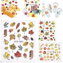 4Sheets Autumn Maple Leaf Nail Art Glitter Snowflake Sequins Spangle Flakes Tips