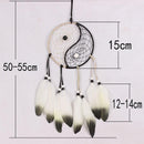Taiji Dream Catcher Circular Net With Feathers Wall Hanging Ornament Decora