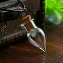 10 pcs Mini Empty Teardrop-shaped Vials Glass Bottles Vial Pendant Charm Te W2B4