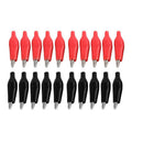 20pcs Red Black Soft Plastic Testing Probe Alligator Clips Crocodile Test Clip3C