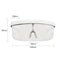 Oversized Frame Shield Visor Flat Top Sunglasses  White Frame