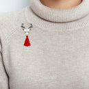Retro Tassel Brooch Deer Animal Enamel Badge Backpack Jacket Gift (Style 4) A