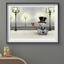 5D DIY Full Drill Diamond Painting Snowman Cross Stitch Mosaic Kits Decor
