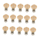 30pcs Round Holes Wooden Dummy Pacifier Clip for Infant Baby Natural Color