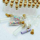 100pcs Wholesale Small Clear Cork Vials Glass Bottle Tiny Wishing Bottle se D2D2