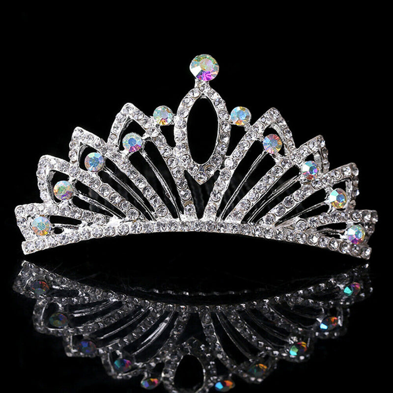 Baby Girl Princess Crown Headband Crystal Headdress Tiara Wedding Headwear A
