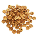 200Pcs Wooden 2 Holes Round Sewing Buttons DIY Craft Scrapbooking 13mm 15mm