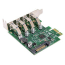 Low Profile 4 Ports Pci-E To Usb 3.0 Hub Pci Express Expansion Card Adapter H4M8