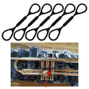 5Pcs Black Rubber Trumpet Slide Stopper Ring Musical Instrument Accessory
