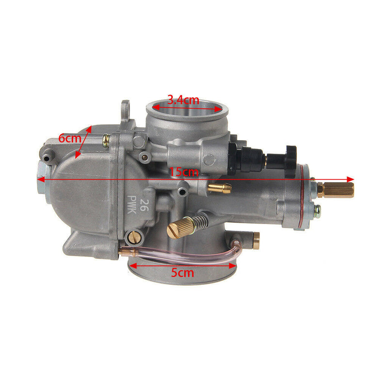 Universal 26mm Motorcycle Carburetor For Keihin Carb PWK Mikuni With Power Jet