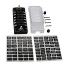 6 Independent Circuit Fuse Block W/Negative Bus - ATC/ATO 6-Way Fuse Box wi S1E1