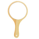 Natural Wood Frame Mirror Wooden Hand Mirror, Compact Size For Travel