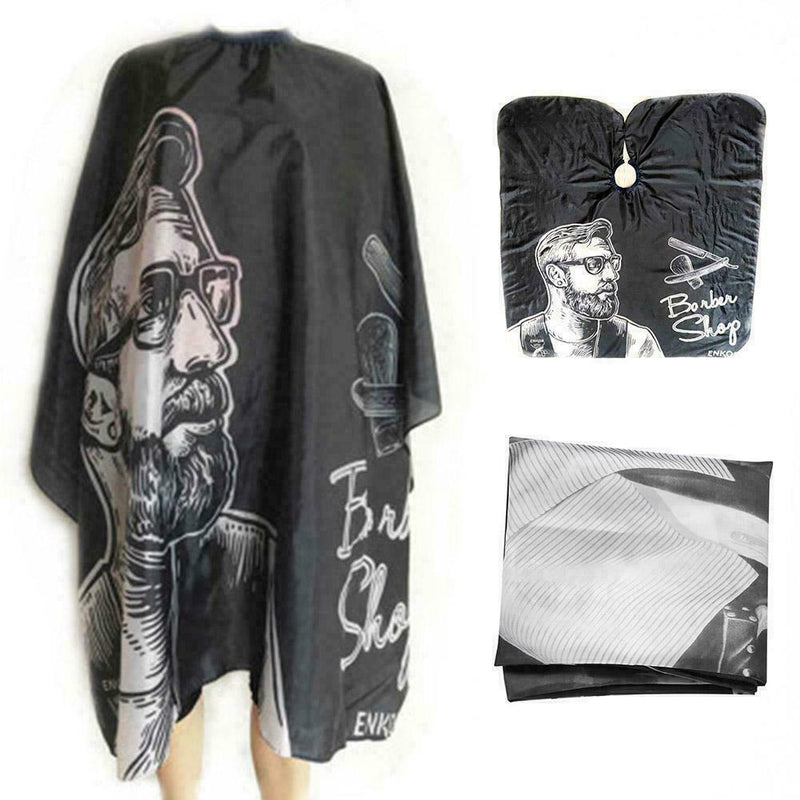 Black Hairdressing Cloth Haircut Hairdressing Barber Hair Design Cloth E6W3