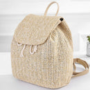 Fashion Straw Woven Backpack Ladies Shoulder Bag Summer Girl Backpack Femal