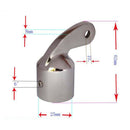 316 Stainless Steel 120 Degree Bimini Top Eye End Cap For 25mm 1'' Pipe