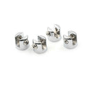 4Pcs 6-8mm Glass Brackets Zinc Chrome Alloy Shelf Holder Support Clamp ME